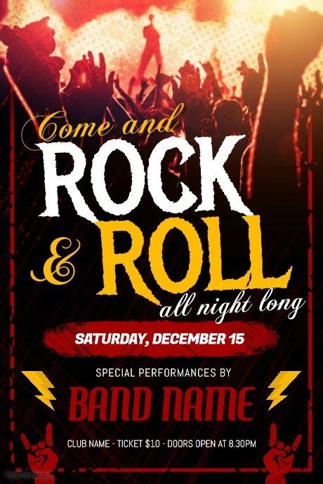 Customize 6230 Concertband Flyer Templates Postermywall Music Concert Posters Rock And