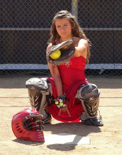 Prom Dress Softball Catcher Softball Photography Softball Catcher