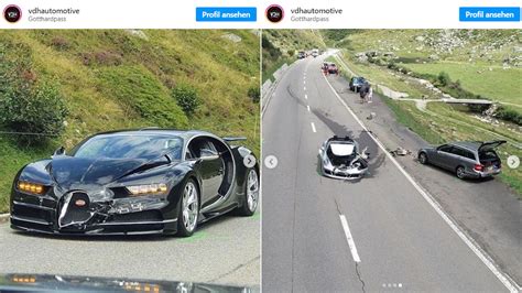Bugatti Chiron Und Porsche 911 Gts Teurer Crash Beim Überholversuch