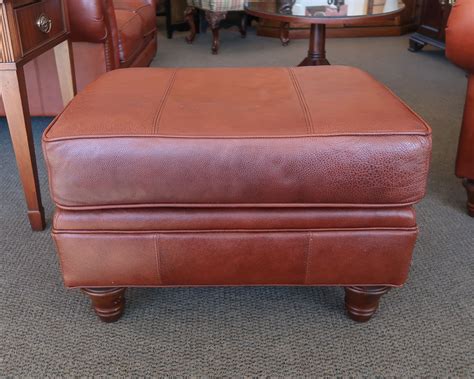 Broyhill Leather Ottoman New England Home Furniture Consignment