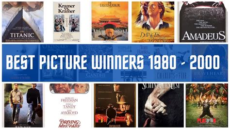 Oscars Every Best Picture Winner From 1980 To 2000 Youtube