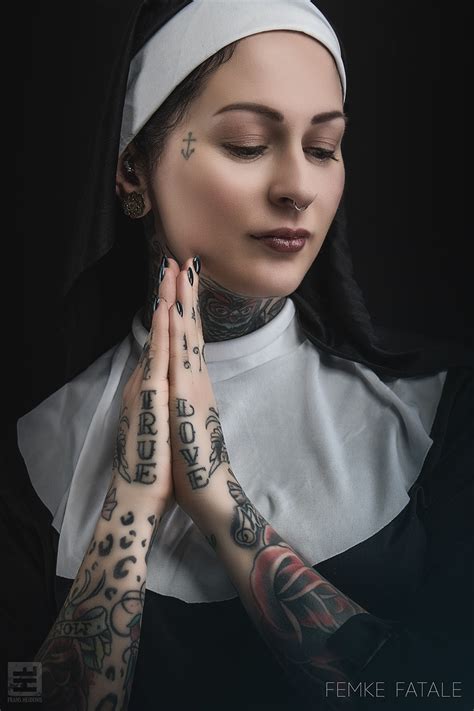 Wallpaper Tattoo Nuns Px Women Model Nose Rings X