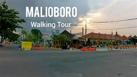 Walking Tour Through Malioboro Yogyakarta Indonesia Sunset Walk