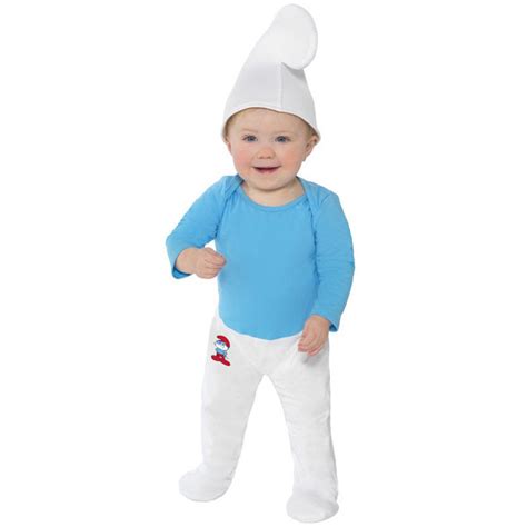 Smurfs Garden Gnome Baby Smurf Fancy Dress Halloween Party Babygro