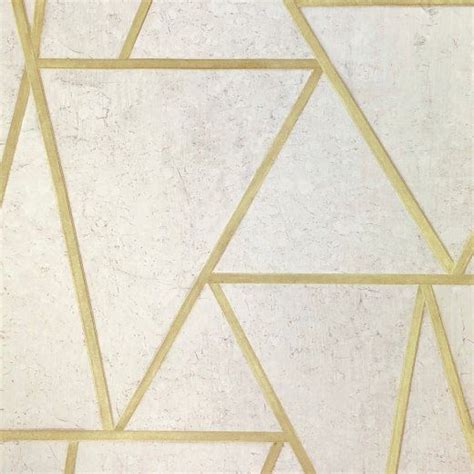 Superfresco Easy Myrtle Geo Grey Wallpaper Cream And Gold Wallpaper