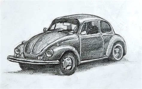 How To Draw A Vw Beetle Timed Drawing Exercise