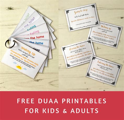 It includes a quote from dr. Free duaa printables for kids and adultsAnd then she said