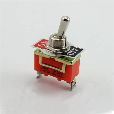 12mm Panel Mount Spst Onoff 2 Position Practical Toggle Switch Ac 250v