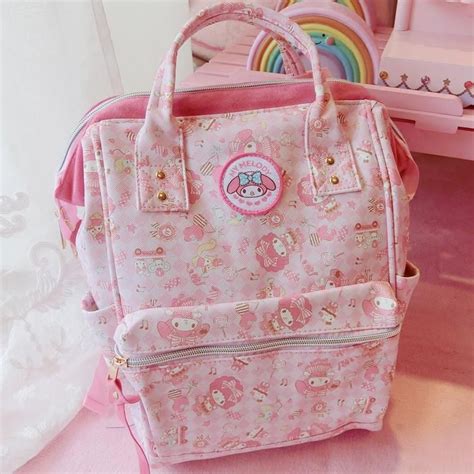 Cute Pink My Melody Backpack Yc20992 One Size Pink Bags Casual