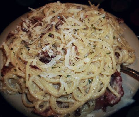 Creamy Bacon Pasta Carbonara Just A Pinch Recipes