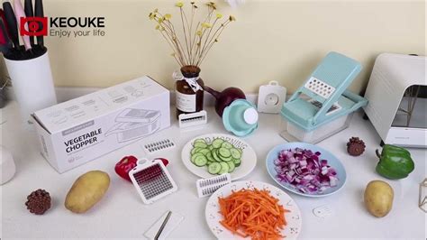 Amazon Com Keouke Vegetable Chopper Slicer Dicer 12 In 1 Onion Chopper