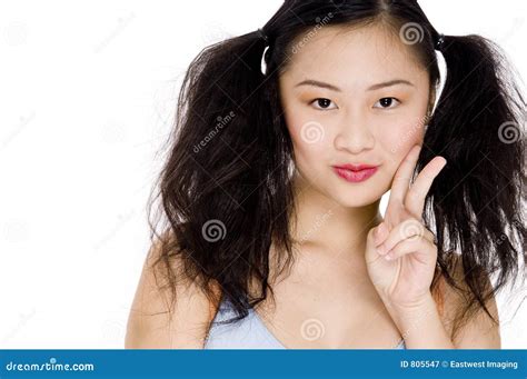Fille Chinoise Image Stock Image Du Adolescents Dessus