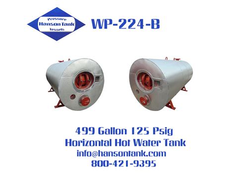 Wp224b 499 Gallon Glass Lined Hlw Tank Hanson Tank Asme Code Pressure