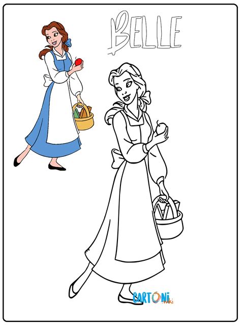 Puoi scaricare e stampare le pagine da colorare per bambini principessa biancaneve dal nostro sito web. Belle la Principessa Disney da colorare - Cartoni animati