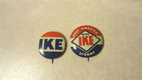 Ike Pin Back Campaign Pin Eisenhower Looks Unused 2 Pins Antique Price Guide Details Page