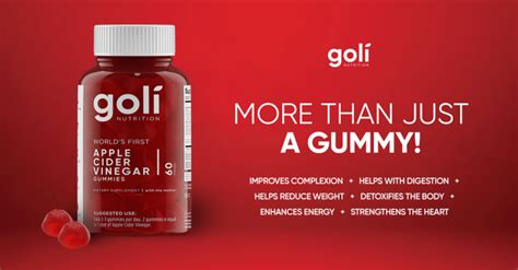 Goli Acv Gummies 60pc Weight Digestion Complexion And Detox Support