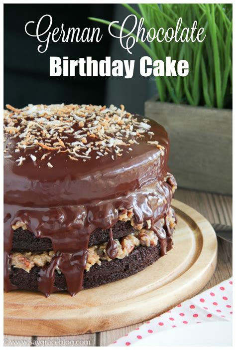 It's festive and funky and downright awesome. German Chocolate Birthday Cake | Say Grace
