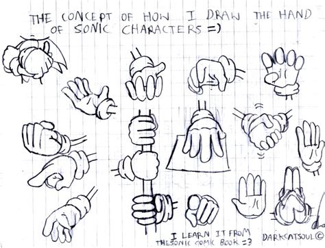 Concept Of Sonic Hands By Darkcatsoul On Deviantart How To Draw Sonic