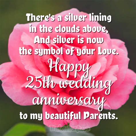 25th Wedding Anniversary Wishes For Mom And Dad