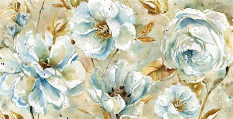 Watercolor Floral Wallpaper Mural Vintage Floral Wallpaper Soft