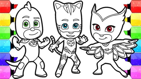 How To Draw Pj Masks Owlette Gekko Catboy For Kids