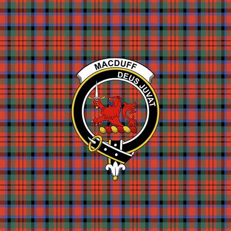 Macduff Ancient Tartan Clan Badge Weekender Tote Bag K2 Mixed Media By