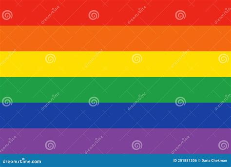 Rainbow Flag Flat Icon Vector Illustration Of Colorful Canvas Stock