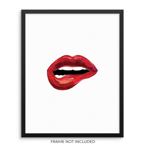 Sexy Red Lips Art Print Fashion Poster Unframed Modern Artwork Etsy
