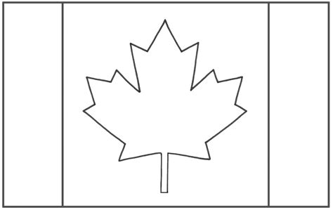 Canadian Flag Colouring Page