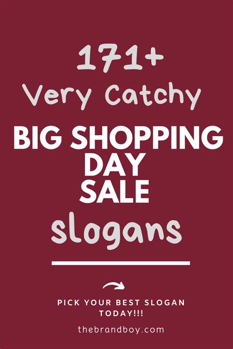 171 Catchy Big Shopping Day Sale Slogans And Sayings Shopping Day