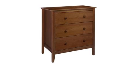 Solid Pine 3 Drawer Chest Pecan
