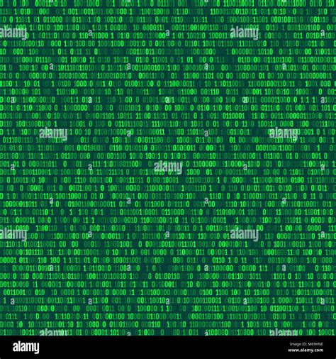 Binary Computer Code Repeating Vector Background Illustration