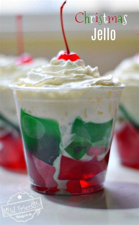 These sweet individual desserts are the perfect light treat to end a hearty thanksgiving feast. Christmas Jello Cups | Recipe | Xmas food, Desserts, Best christmas recipes