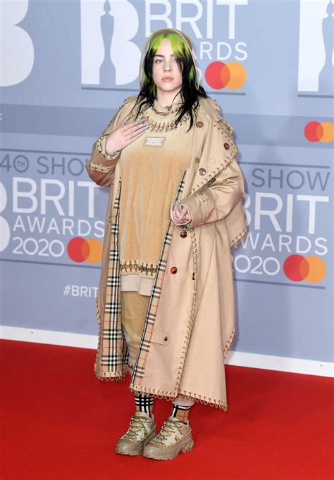 Billie Eilish Attends 2020 Brit Awards At O2 Arena In London 02182020