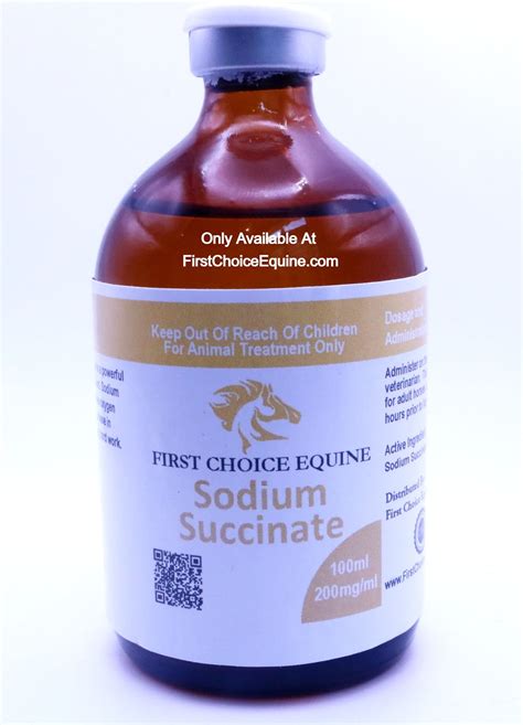 Sodium Succinate 200mgml 100ml First Choice Equine