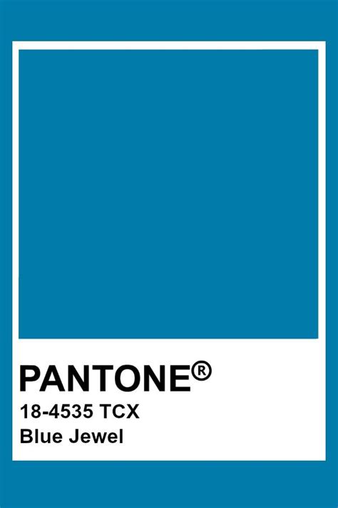 Pantone Blue Jewel Pantone Blue Pantone Color Pantone Colour Palettes