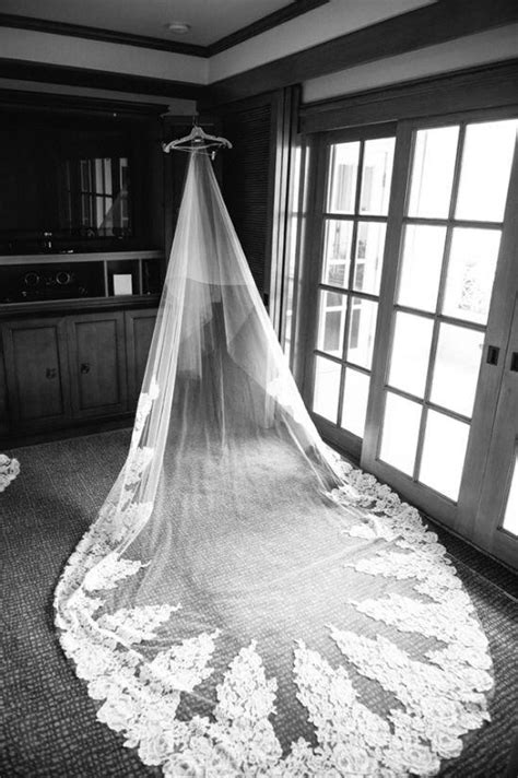 Long 5 Meter Cathedral Veil Wedding Applique Lace 2 Layers Veils Custom
