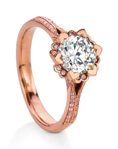 Our designs are available in store; Top 10 Unique Rose Gold Engagement Rings - BestBride101