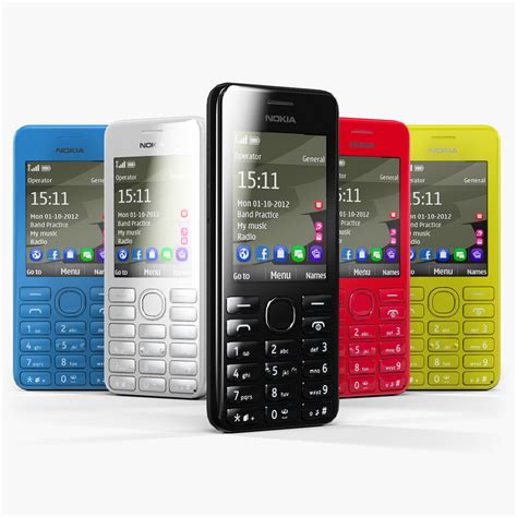 Nokia 206 Dual Sim Cellphone 3d Model Cgtrader