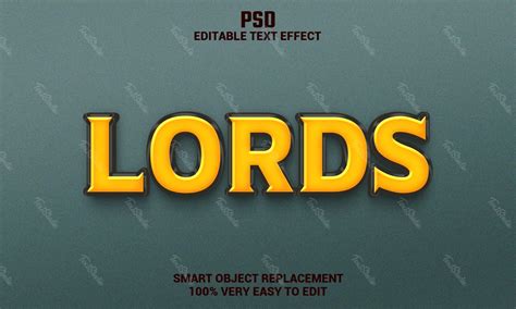 Lords Text Effect Free Photoshop Psd File