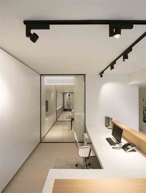 Architects Office Design Minimalist Wood Desk Erubo Spotlight Track