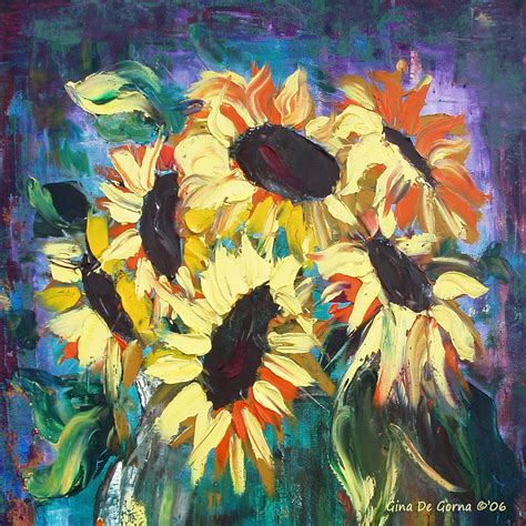 Sunflowers 2 Painting By Gina De Gorna Fine Art America