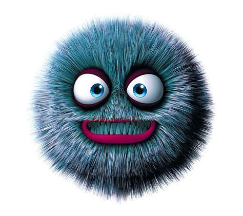 🔥3d Monster 3d Cute Face Fluffy Funny Monster 800x711 58469