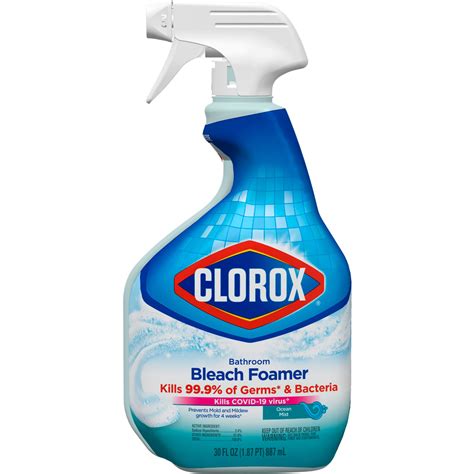 Clorox Disinfecting Bathroom Foamer With Bleach Original Spray 30