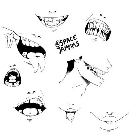 Anime Mouths In 2023 Mouth Drawing Creative Drawing Prompts Smile