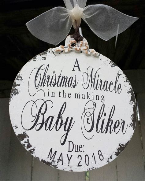 We Re Expecting Christmas Ornament Personalized Baby Etsy