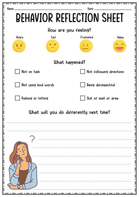 16 Best Images Of Think Sheet Behavior Worksheets Student Behavior