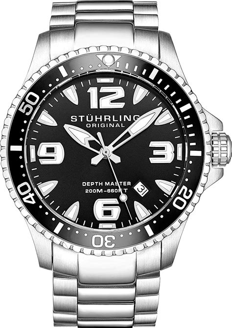 Stuhrling Original Ltd Edition Mens Pro Dive Watch Swiss Quartz 200