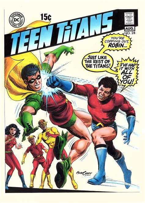 Nick Cardy Teen Titans 28 Color Cover Recreation In John Cogans