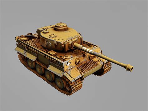 Ww2 Nazi Germany Tiger Tank 3d Model 3ds Maxmaya Files Free Download